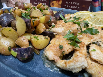 Low-Salt Chicken Piccata with Rosemary Potatoes