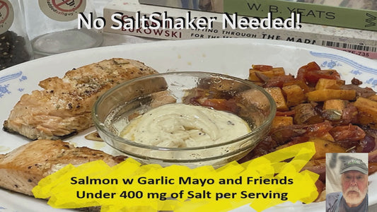 Salmon with Garlic Mayo and Veggies