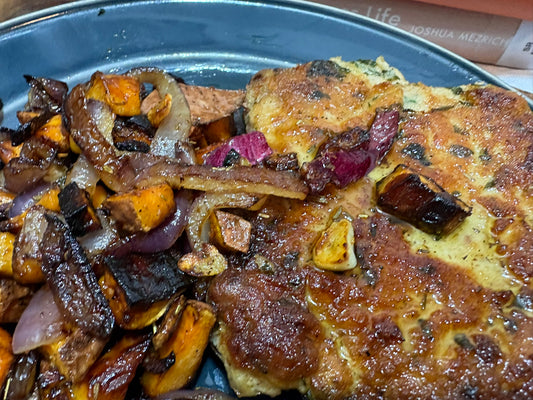 Rosemary Breaded Pork Chops &amp; Sweet Potatoes