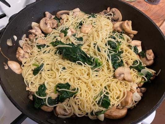 Spinach Al'olio Angel Hair Pasta
