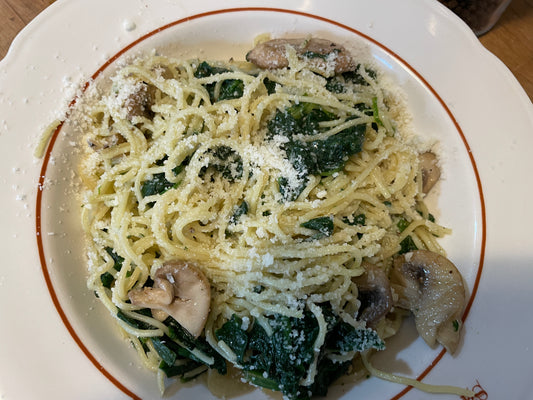Spinach & Mushroom Al'Olio